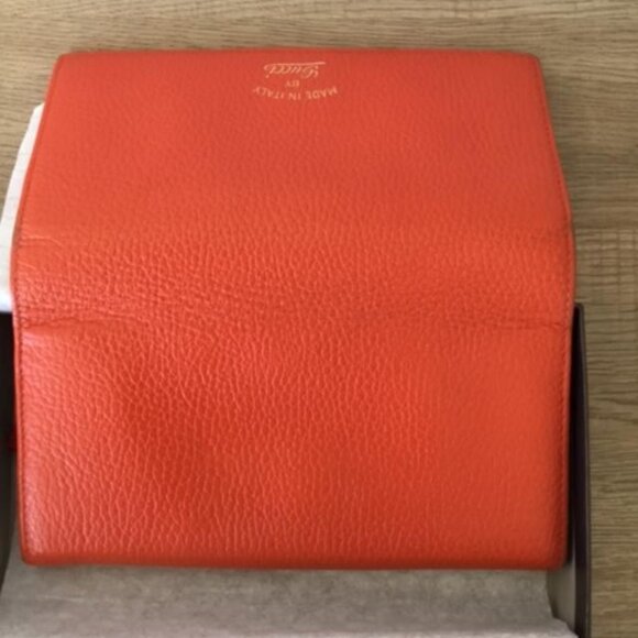 GUCCI Swing Long Wallet in Vibrant Orange Leather with Pink Interior 354498 2067 - Picture 8 of 12